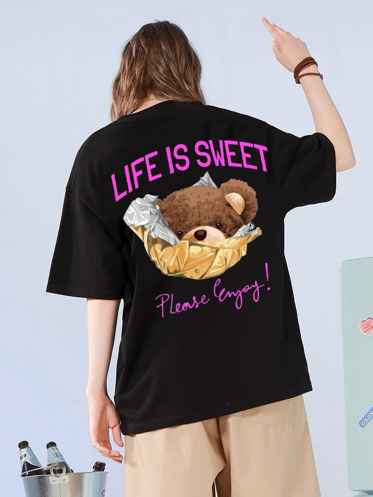 Oversized T-shirt : “Life is Sweet”