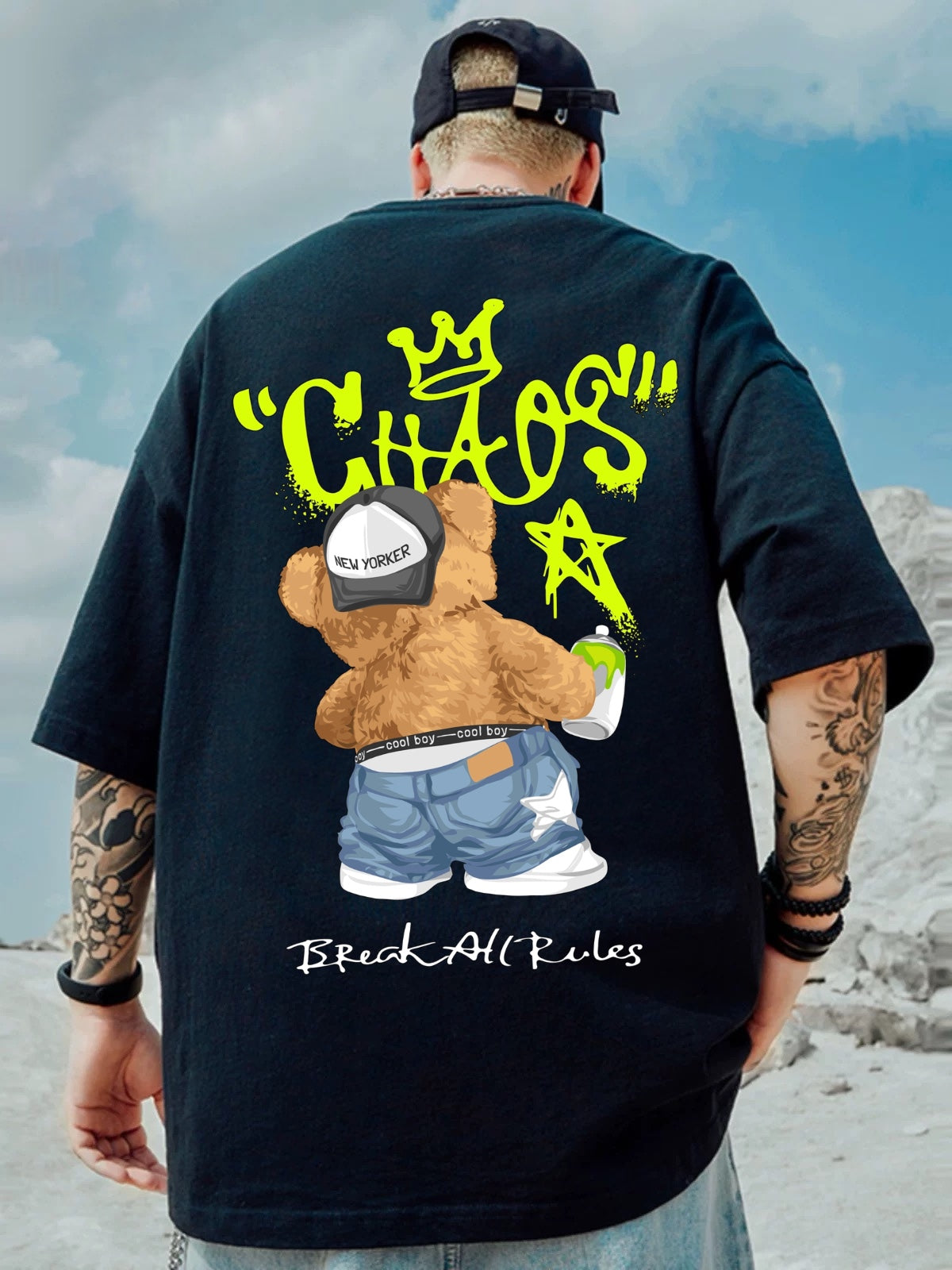 Oversized T-shirt : “Chaos Breaks all Rules”