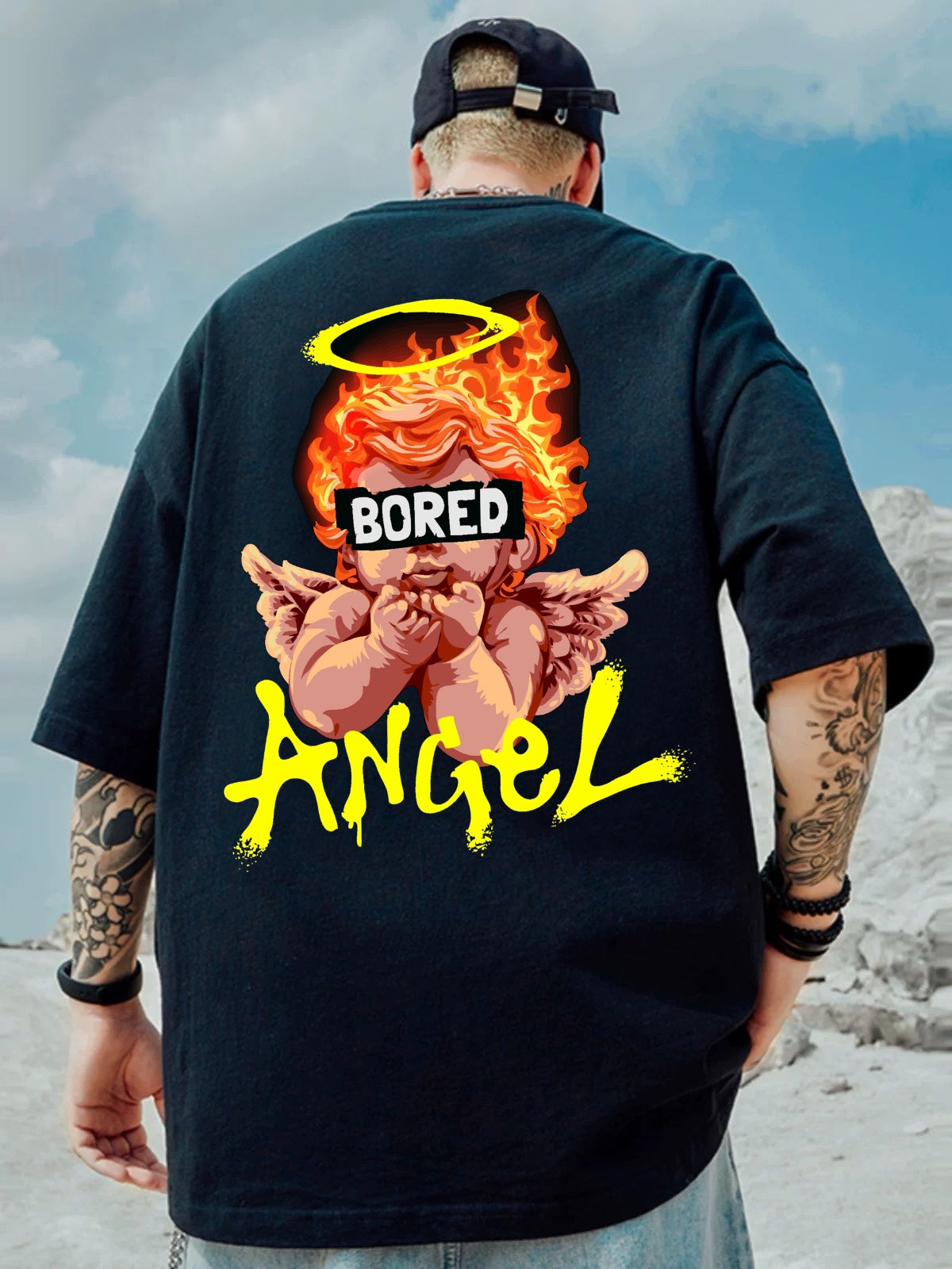 Oversized T-shirt : “Bored Angel”