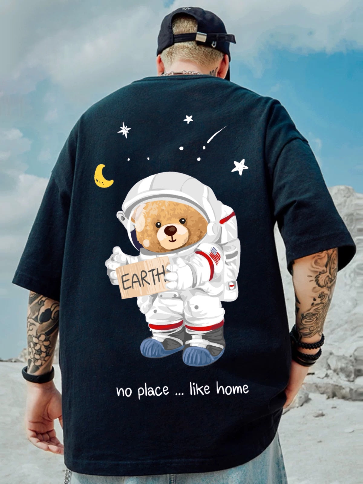 Oversized T-shirt : “No place ….. like home”