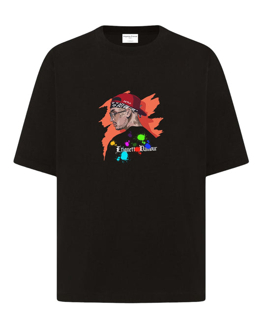 "Dapper Dude in Damour Threads" Unisex Oversized T-Shirt