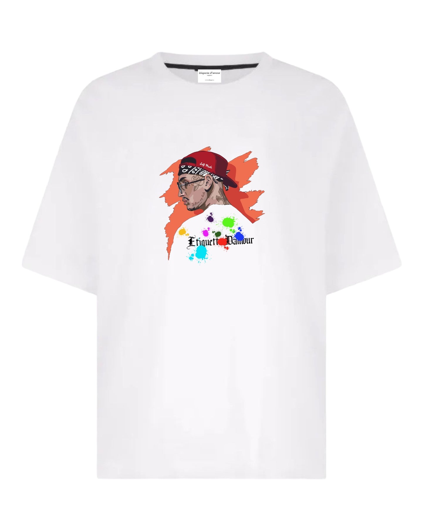 "Dapper Dude in Damour Threads" Unisex Oversized T-Shirt