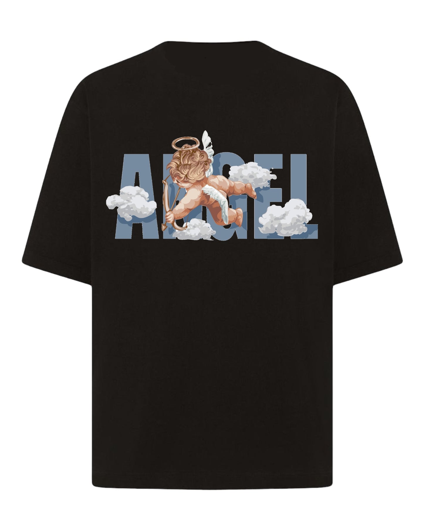 "Cloud-Hopping Cupid Charm" Unisex Oversized T-Shirt