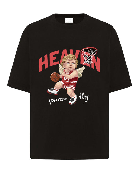 "Angel Alley-Oop: Reach for the Skyz" Unisex Oversized T-Shirt