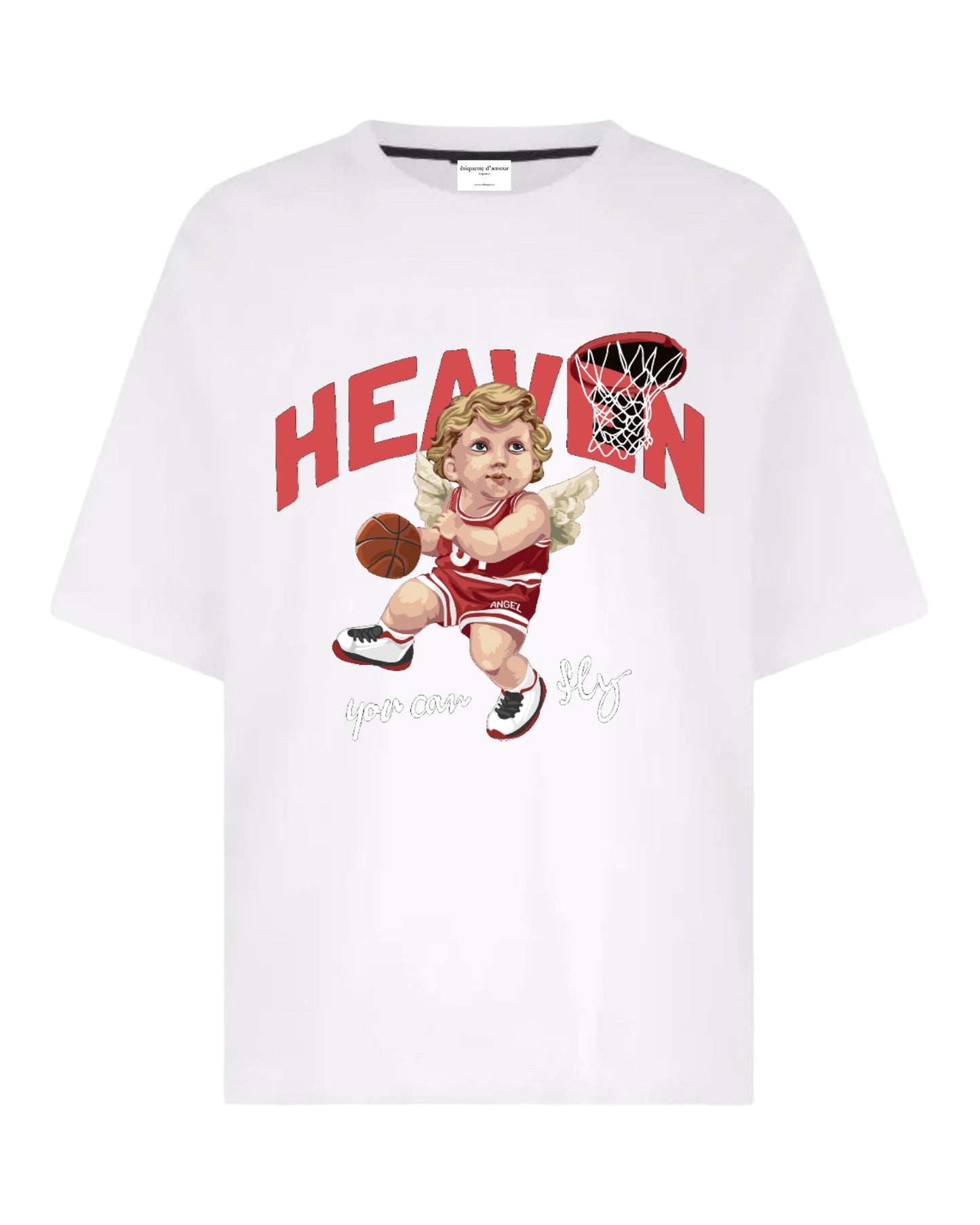 "Angel Alley-Oop: Reach for the Skyz" Unisex Oversized T-Shirt