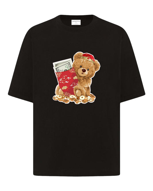 "Lucky Teddy's Stash" Unisex Oversized T-Shirt