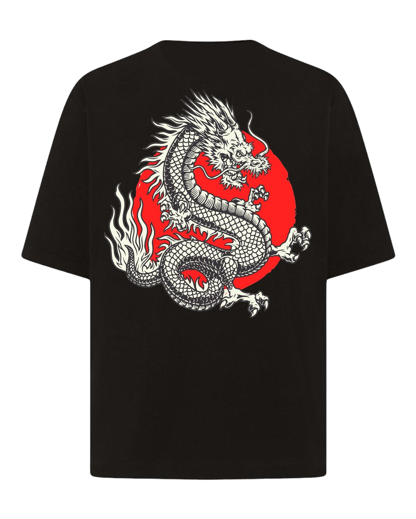 "Tempestuous Dragon: Wrath Unleashed" Unisex Oversized T-Shirt