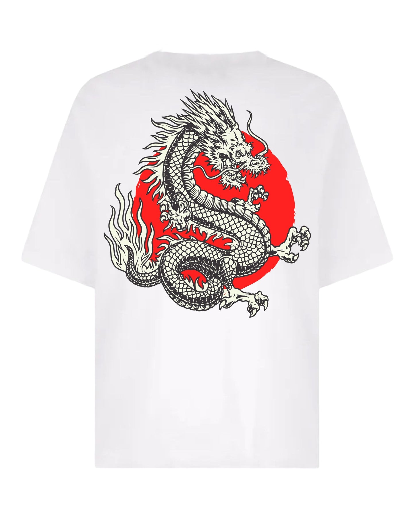 "Tempestuous Dragon: Wrath Unleashed" Unisex Oversized T-Shirt