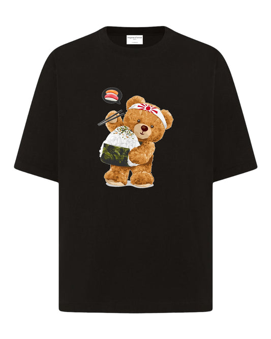 "Rice Roll Relish with Teddy" Unisex Oversized T-Shirt
