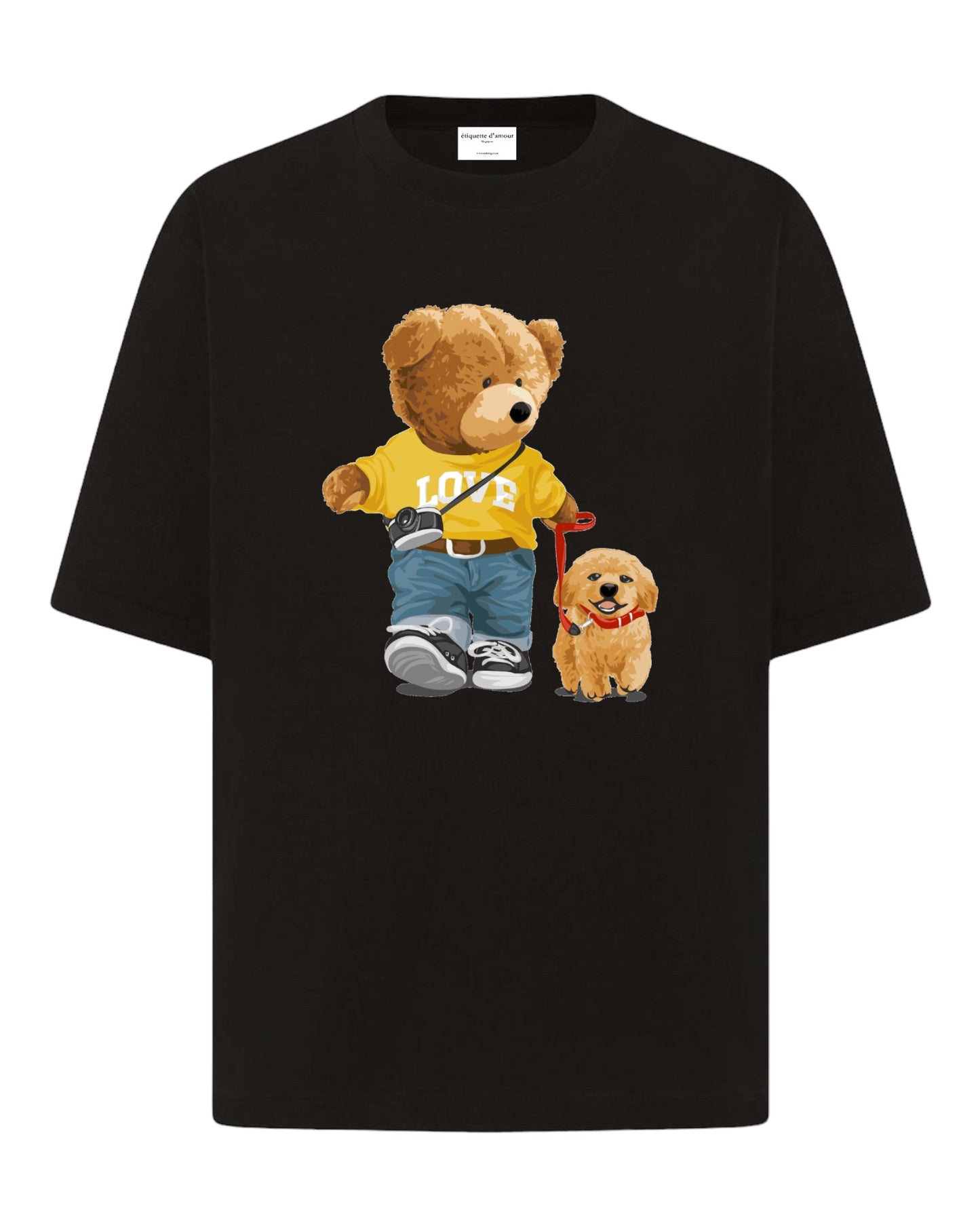 "Teddy's Canine Companion" Unisex Oversized T-Shirt
