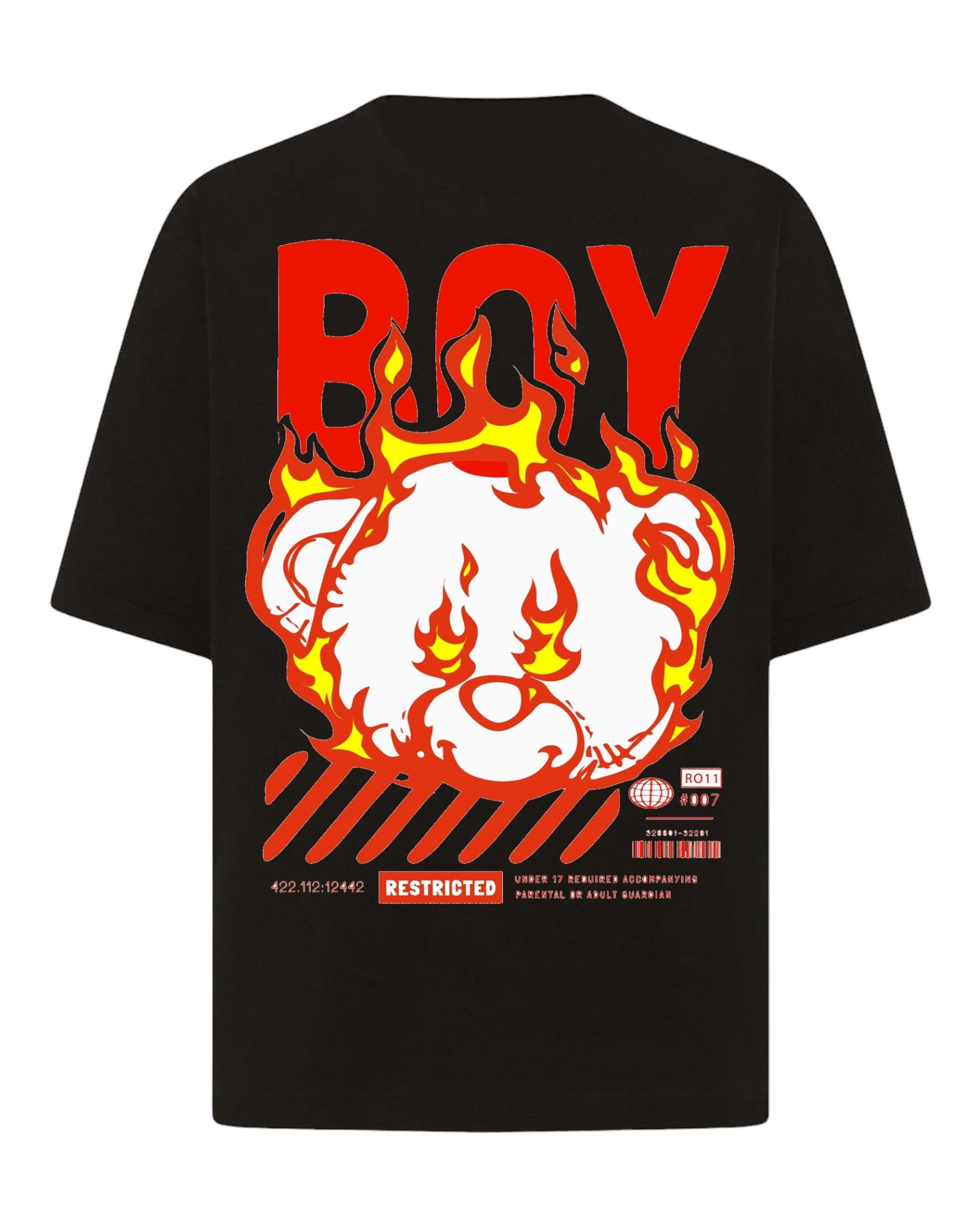 "Combustible Cuddle Buddy" Unisex Oversized T-Shirt