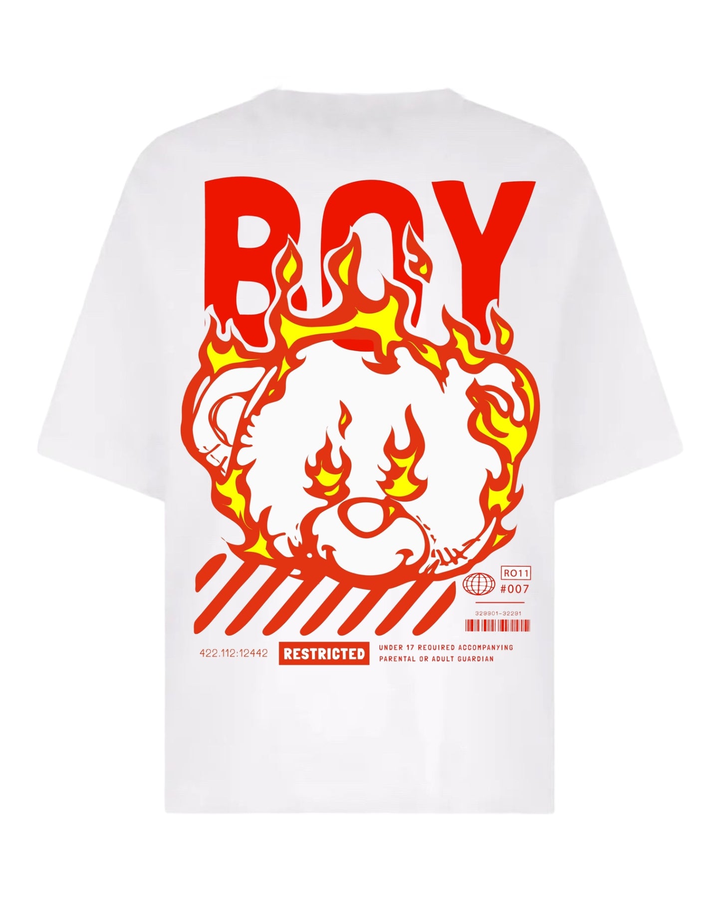 "Combustible Cuddle Buddy" Unisex Oversized T-Shirt