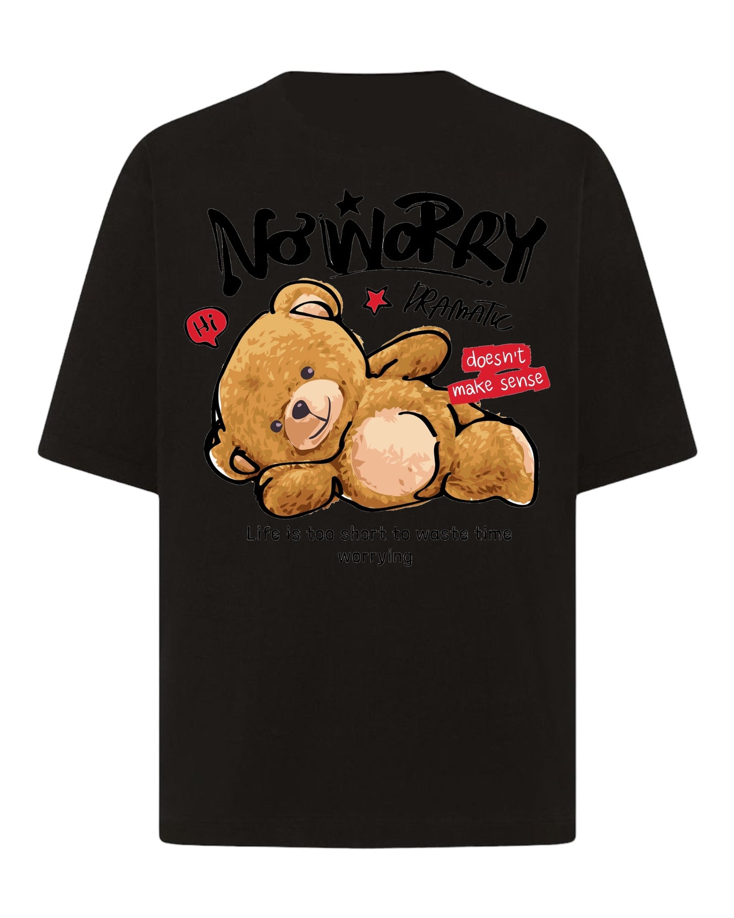 "Teddy's Carefree Philosophy" Unisex Oversized T-Shirt