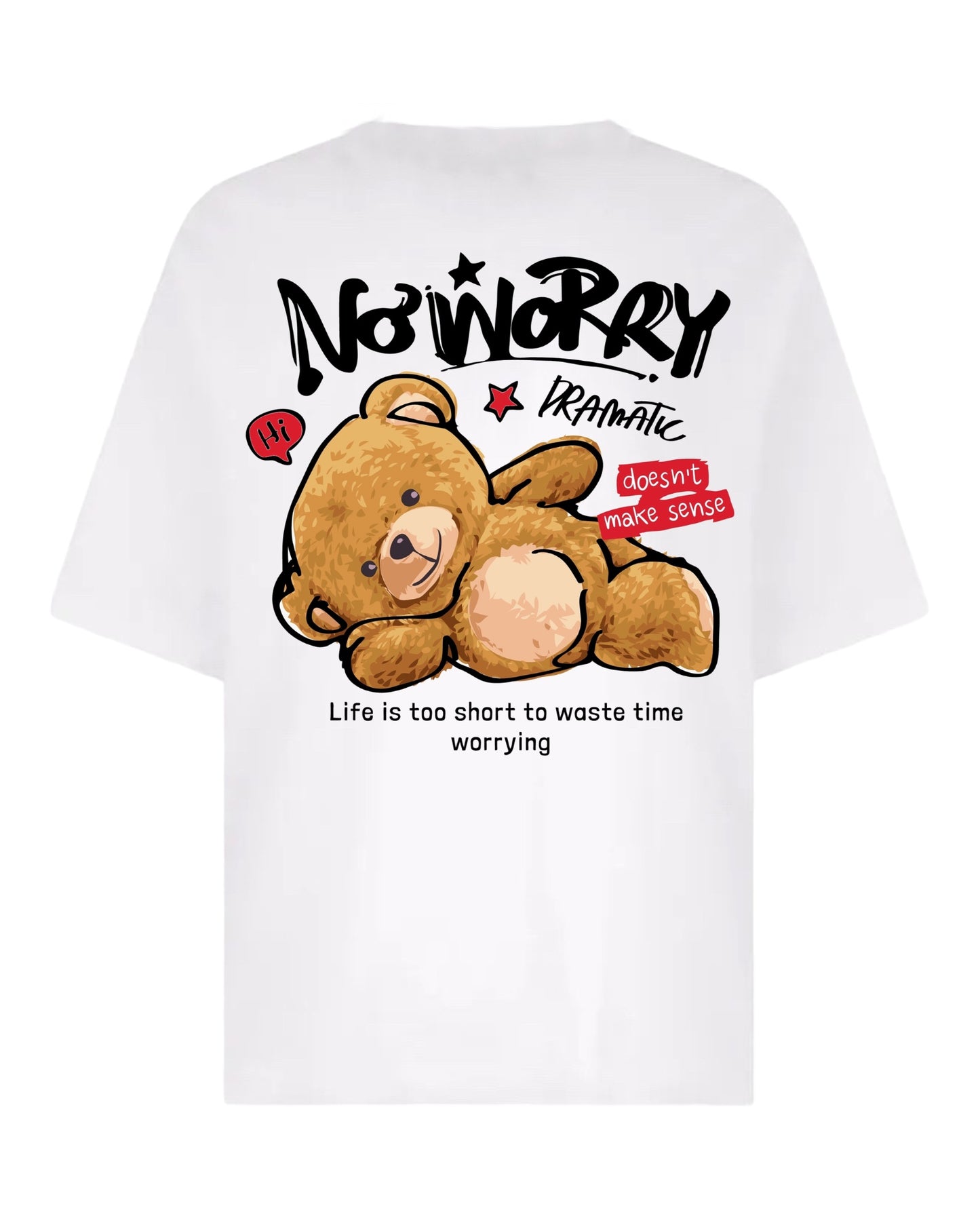 "Teddy's Carefree Philosophy" Unisex Oversized T-Shirt