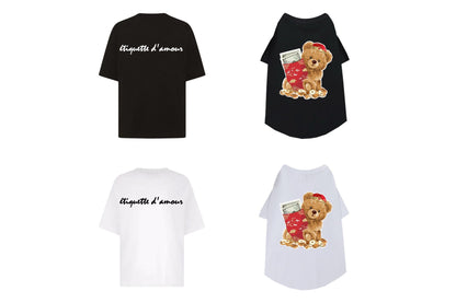 Etiquette Damour Pets/Owner Family Tee #0005