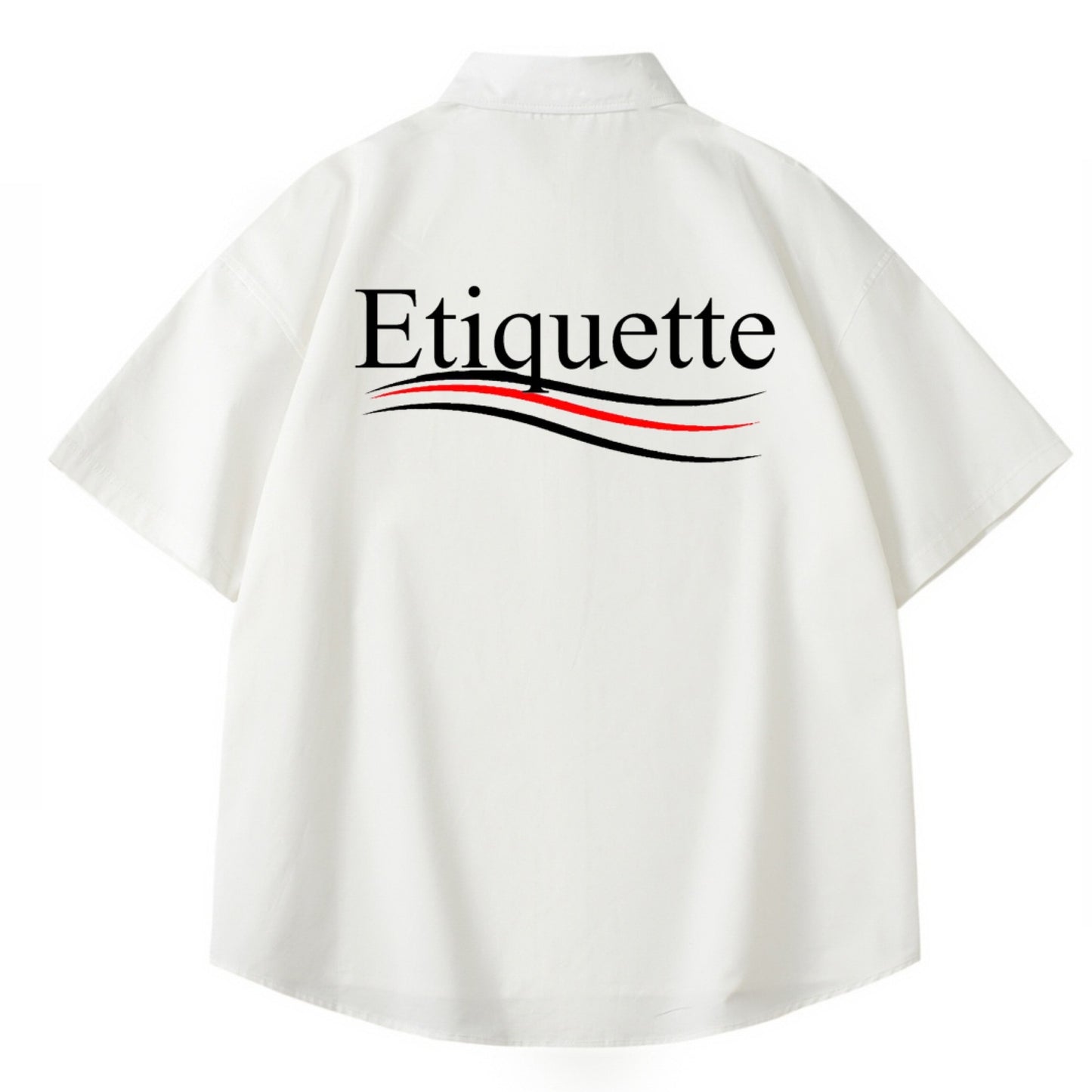 [etiquette d'amour] Political Waves Relaxed Oversize Shirt