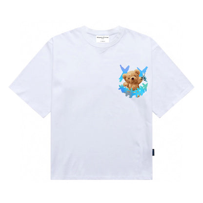 [étiquette d'amour] Smiley Clown Scissors Teddy Premium Oversize Tee