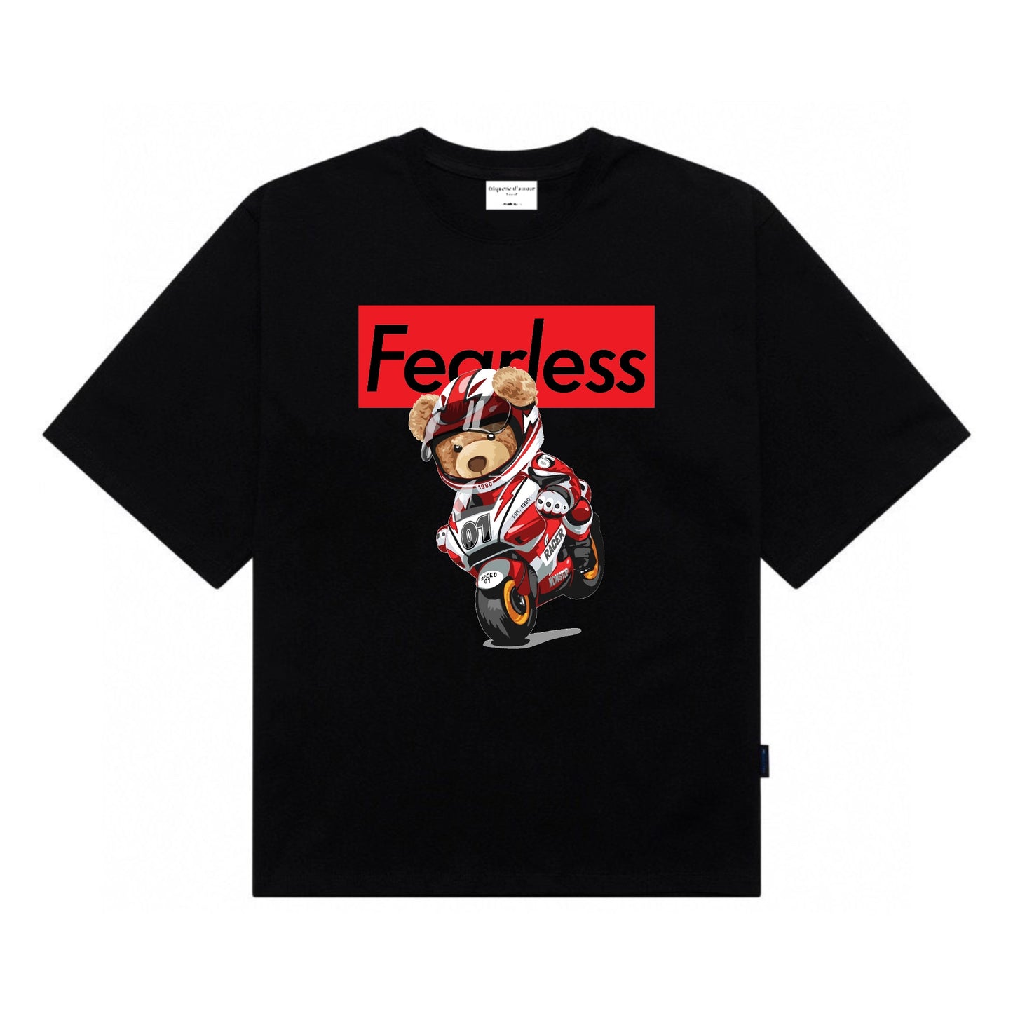 [étiquette d'amour] Fearless Sports Bike Teddy Premium Oversize Tee