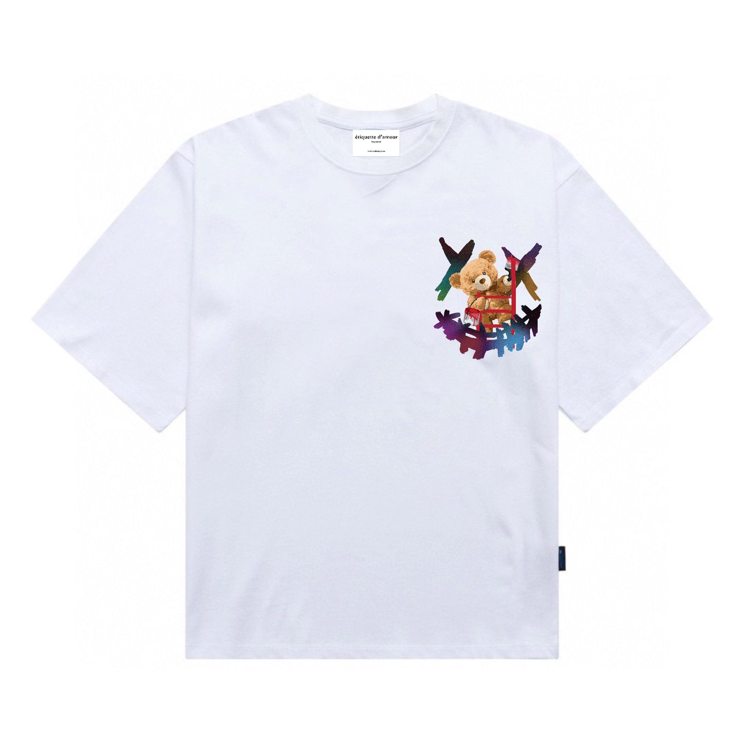 [étiquette d'amour] Smiley Clown Painter Teddy Premium Oversize Tee