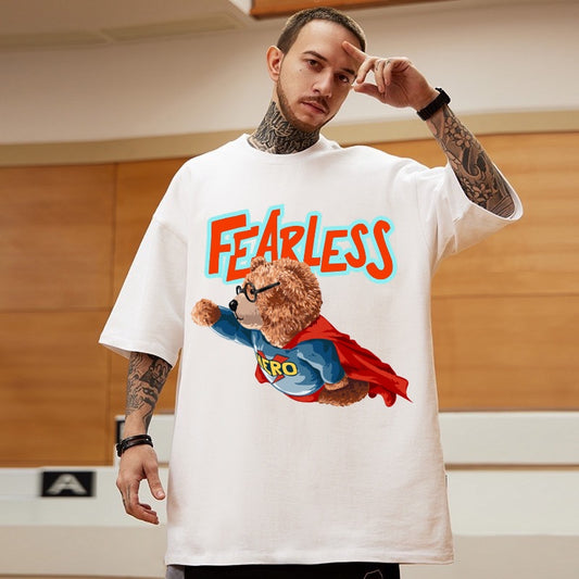 [étiquette d'amour] Fearless Superhero Teddy Premium Oversize Tee