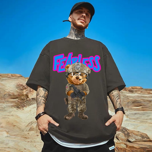 [étiquette d'amour] Fearless Soldier Teddy Premium Oversize Tee