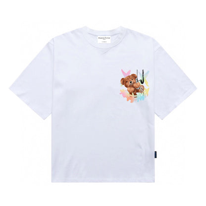 [étiquette d'amour] Smiley Clown UFO Teddy Premium Oversize Tee