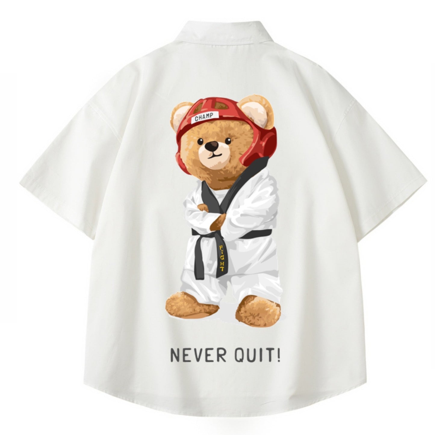 [etiquette d'amour] Never Quit Taekwondo Relaxed Oversize Shirt