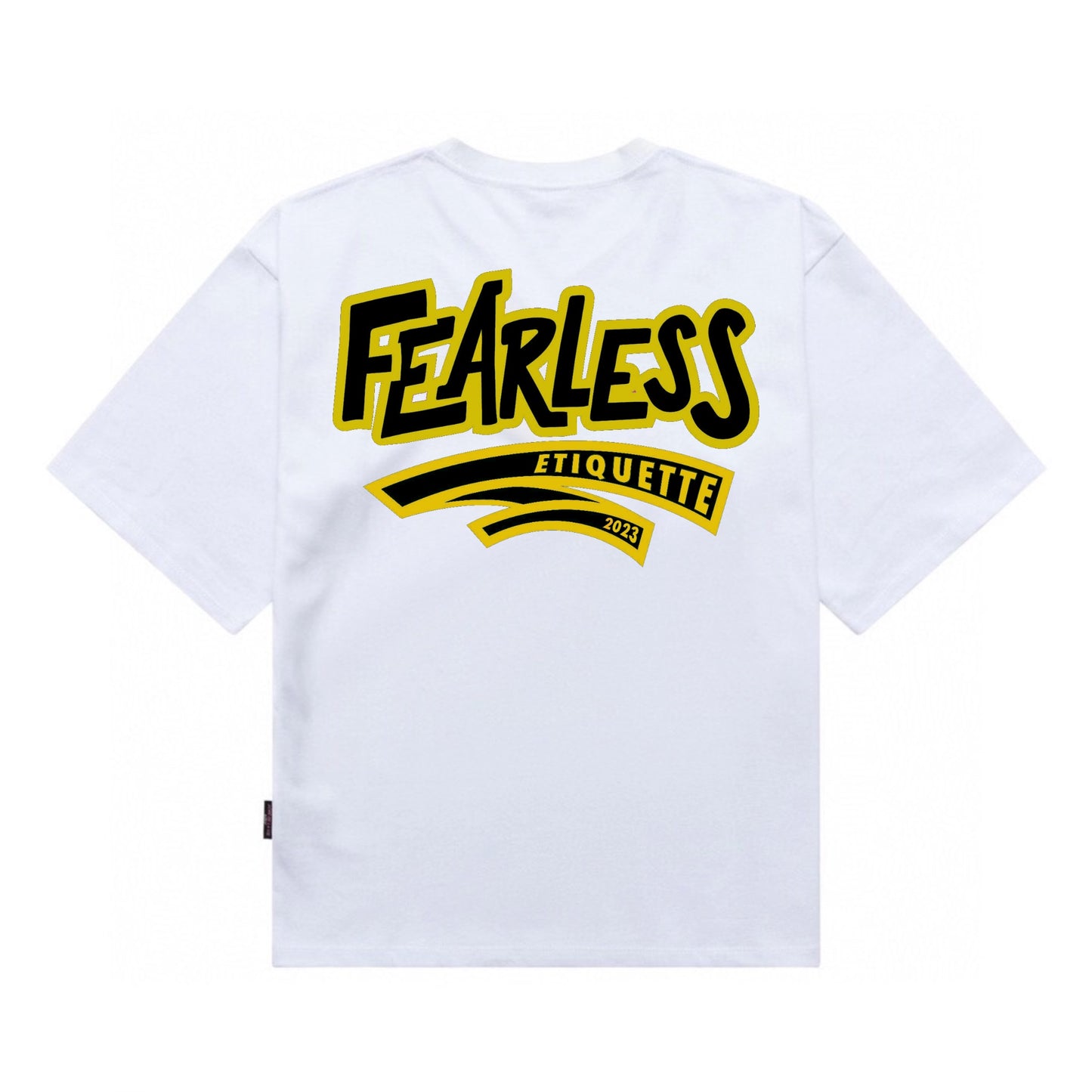 [étiquette d'amour] Fearless Yellow/Black Basic Premium Oversize Tee