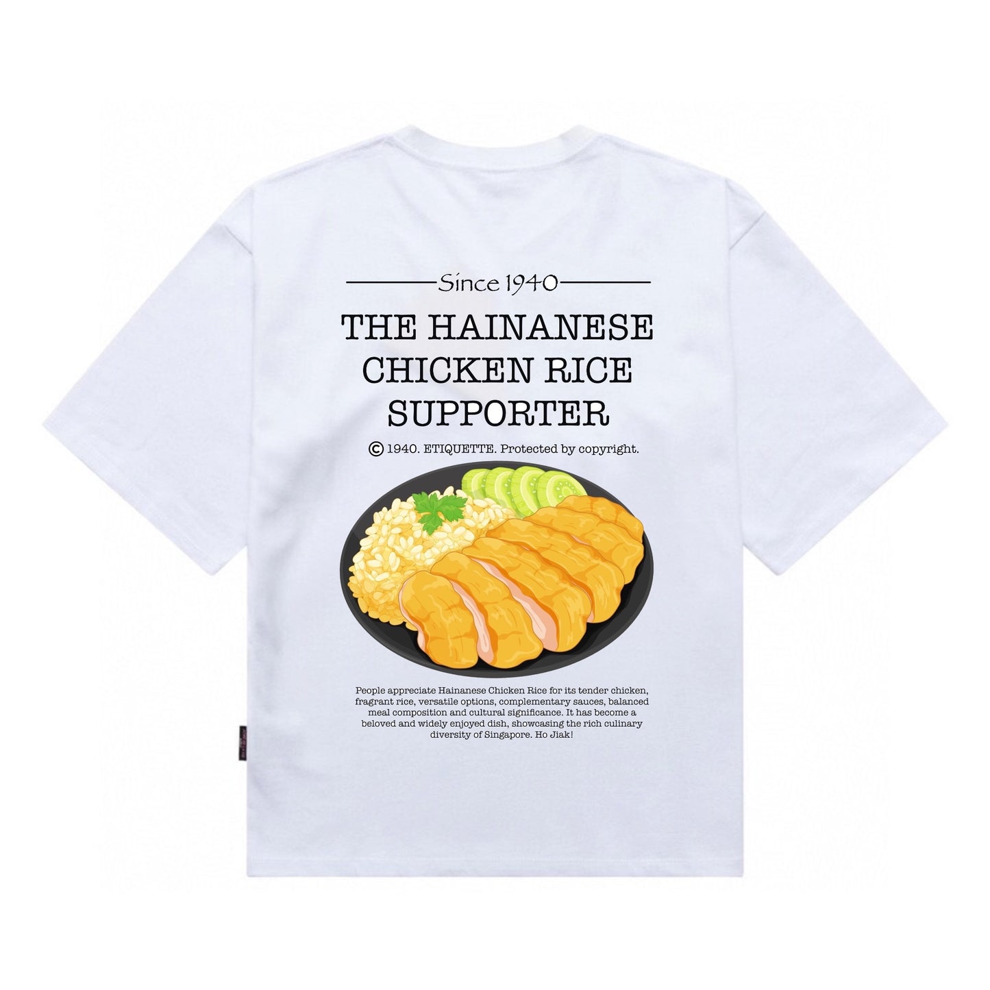 [étiquette d'amour] The Hainanese Chicken Rice Supporter Premium Oversize Tee