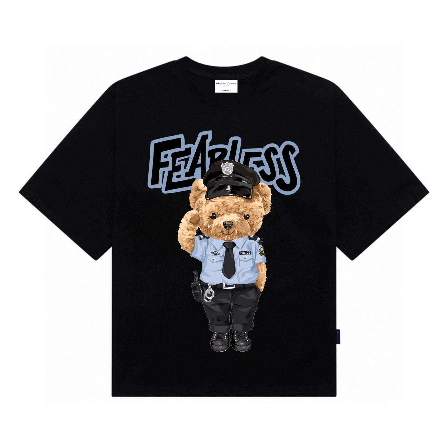 [étiquette d'amour] Fearless Police Teddy Premium Oversize Tee