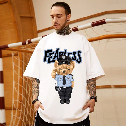 [étiquette d'amour] Fearless Police Teddy Premium Oversize Tee