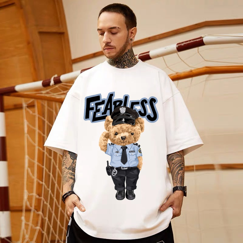 [étiquette d'amour] Fearless Police Teddy Premium Oversize Tee