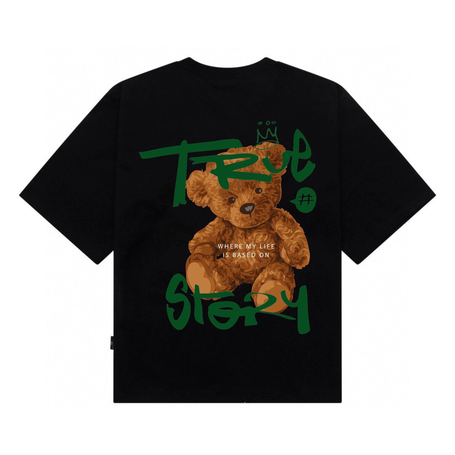 [étiquette d'amour] True Story Bear Premium Oversize Tee