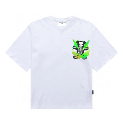 [étiquette d'amour] Smiley Clown Skull Teddy Premium Oversize Tee