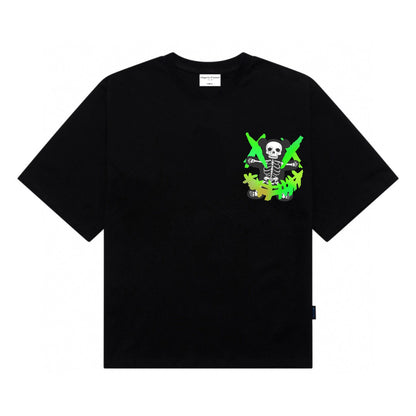 [étiquette d'amour] Smiley Clown Skull Teddy Premium Oversize Tee