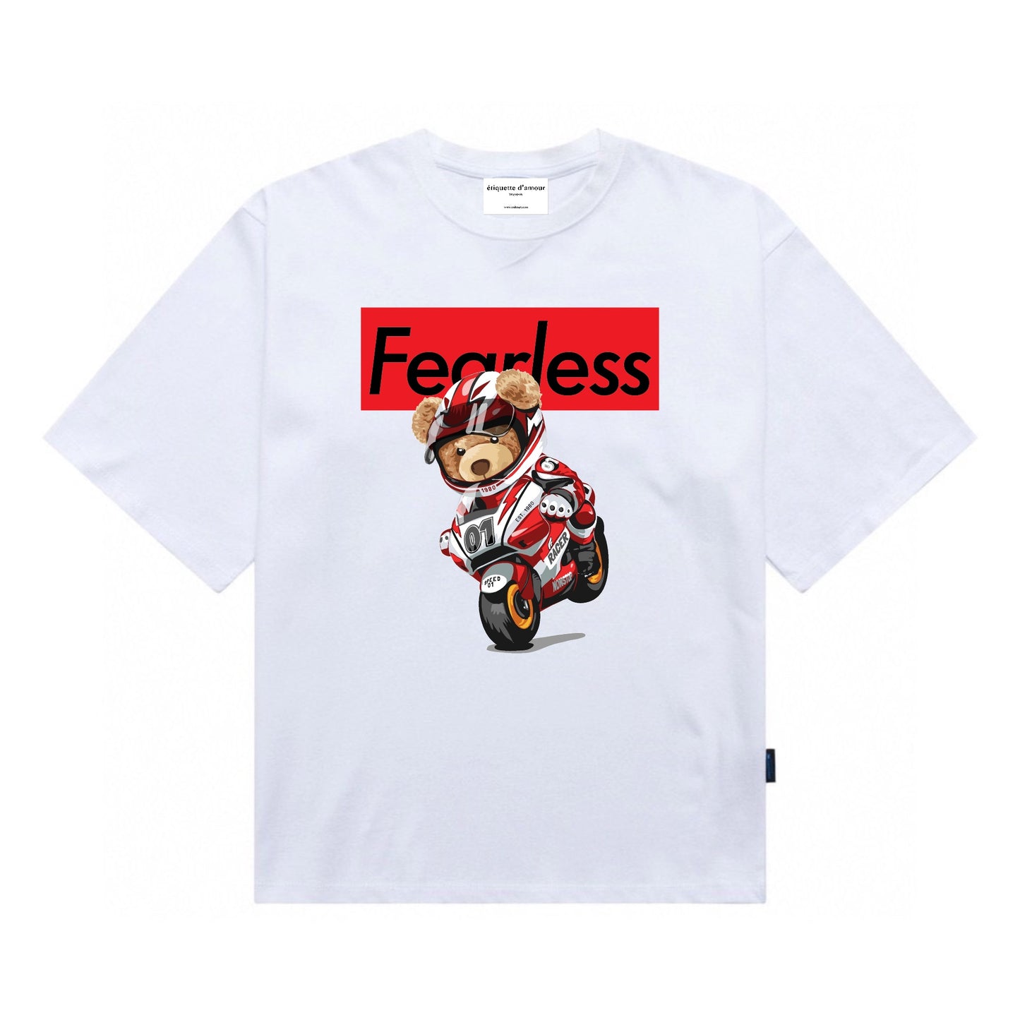 [étiquette d'amour] Fearless Sports Bike Teddy Premium Oversize Tee