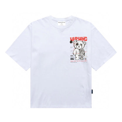 [étiquette d'amour] Warning Robotic Bear Premium Oversize Tee