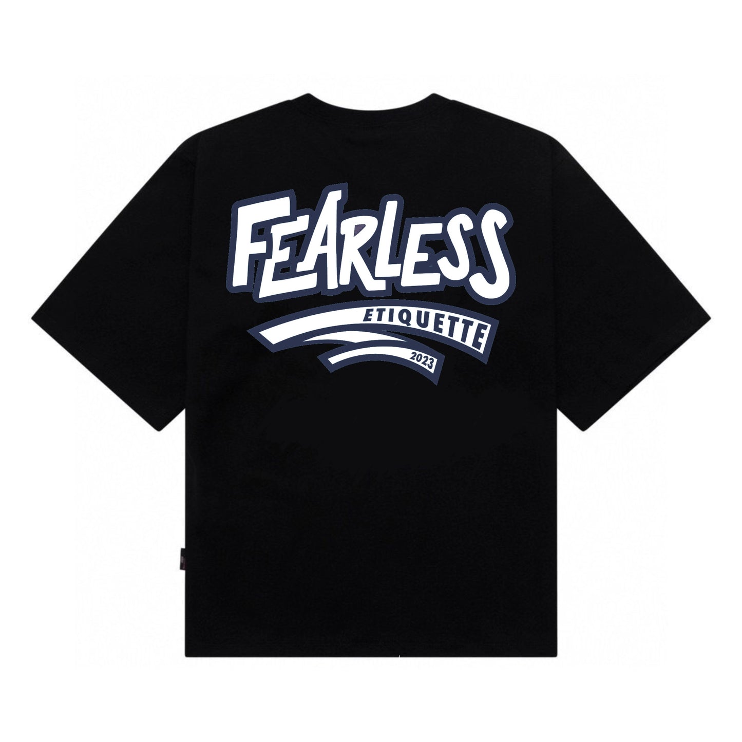 [étiquette d'amour] Fearless Blue/White Basic Premium Oversize Tee