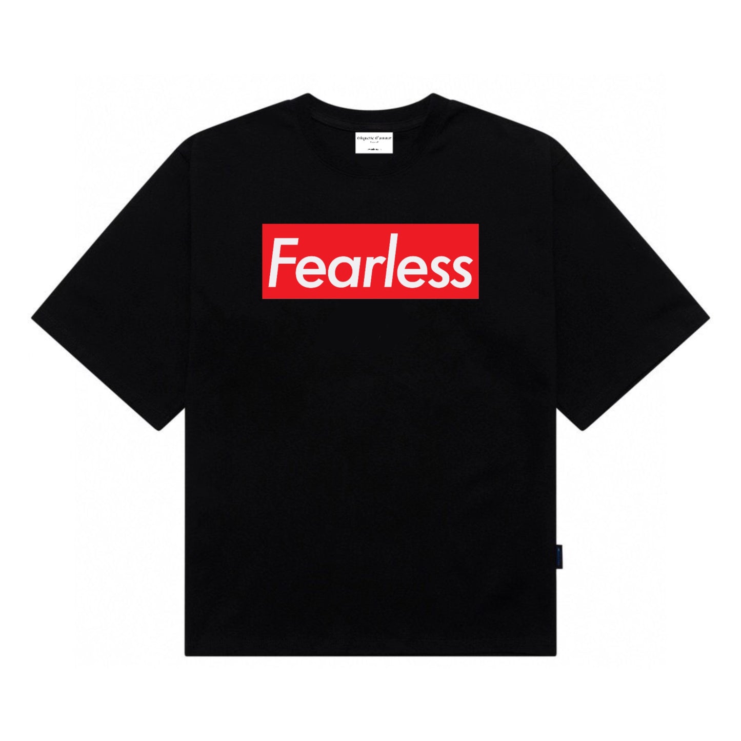 [étiquette d'amour] Fearless Red/White Basic Premium Oversize Tee