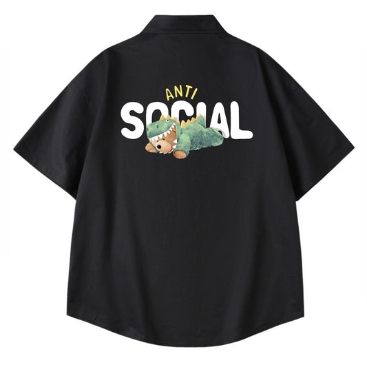 [etiquette d'amour] Anti-Social Relaxed Oversize Shirt