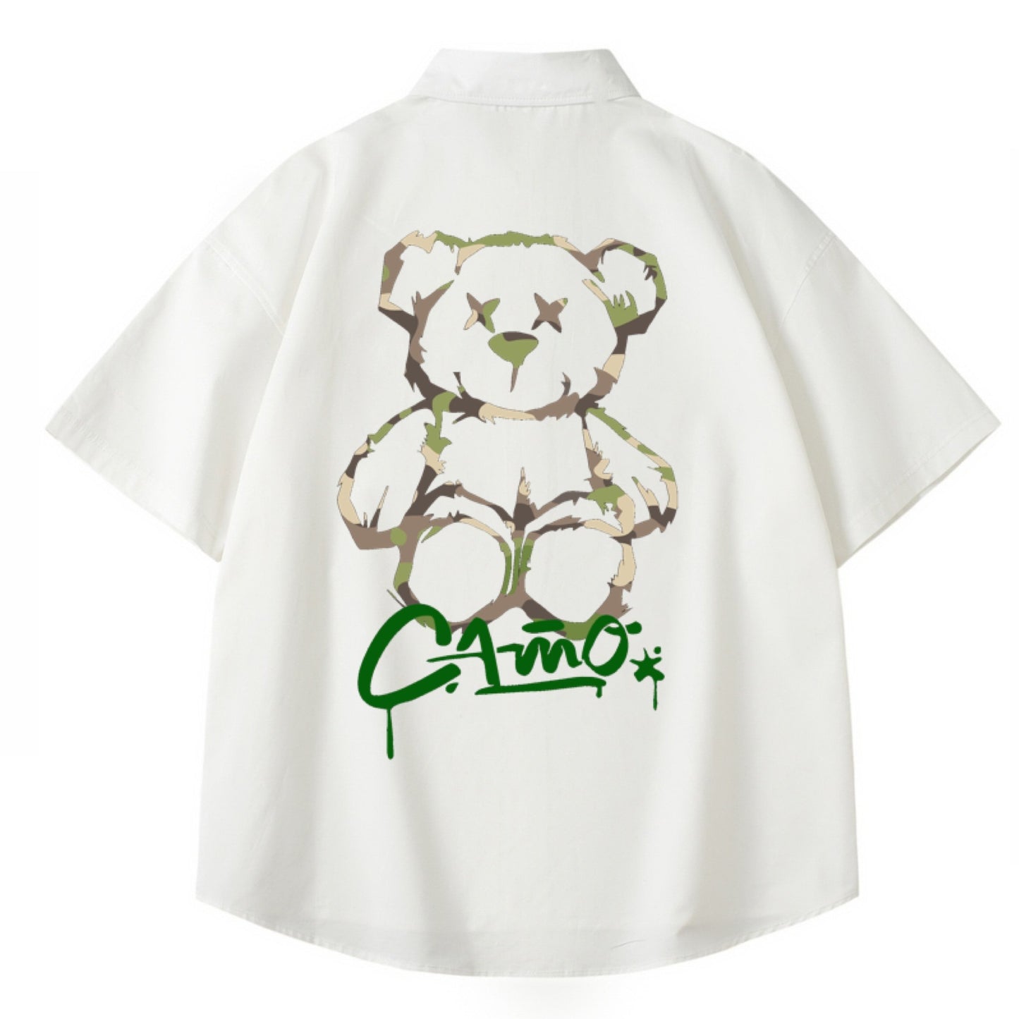 [etiquette d'amour] Camo Bear Relaxed Oversize Shirt
