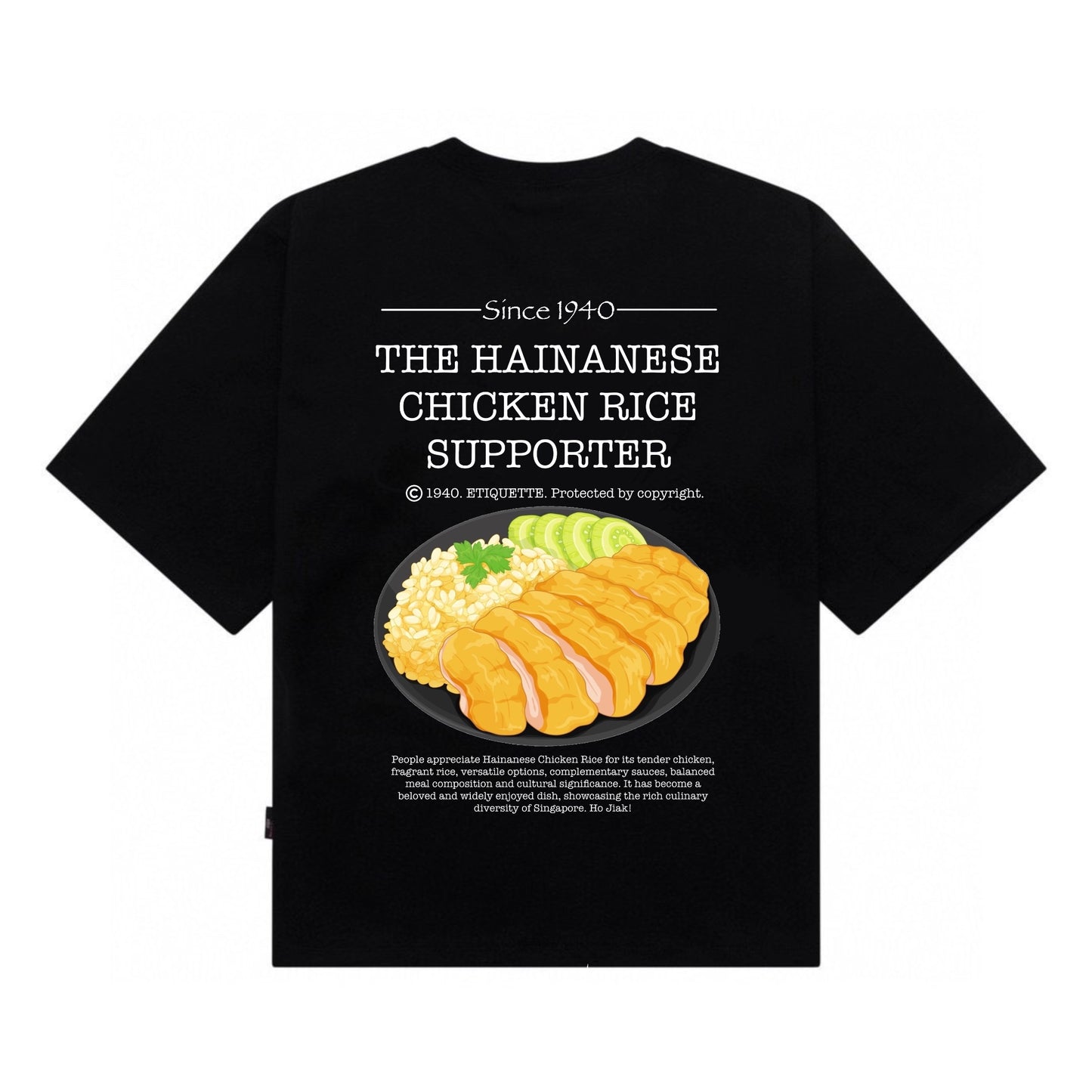 [étiquette d'amour] The Hainanese Chicken Rice Supporter Premium Oversize Tee