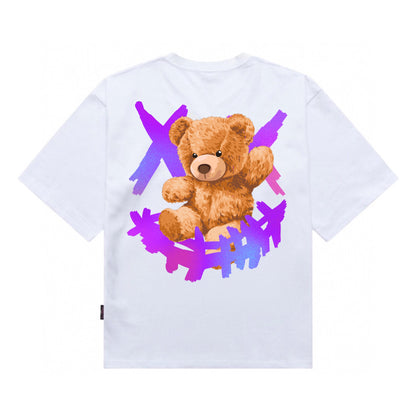 [étiquette d'amour] Smiley Clown Bare Teddy Premium Oversize Tee