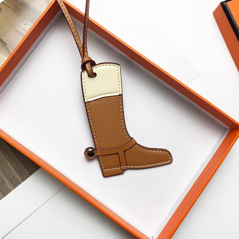 High Leather Boot Bag Charm