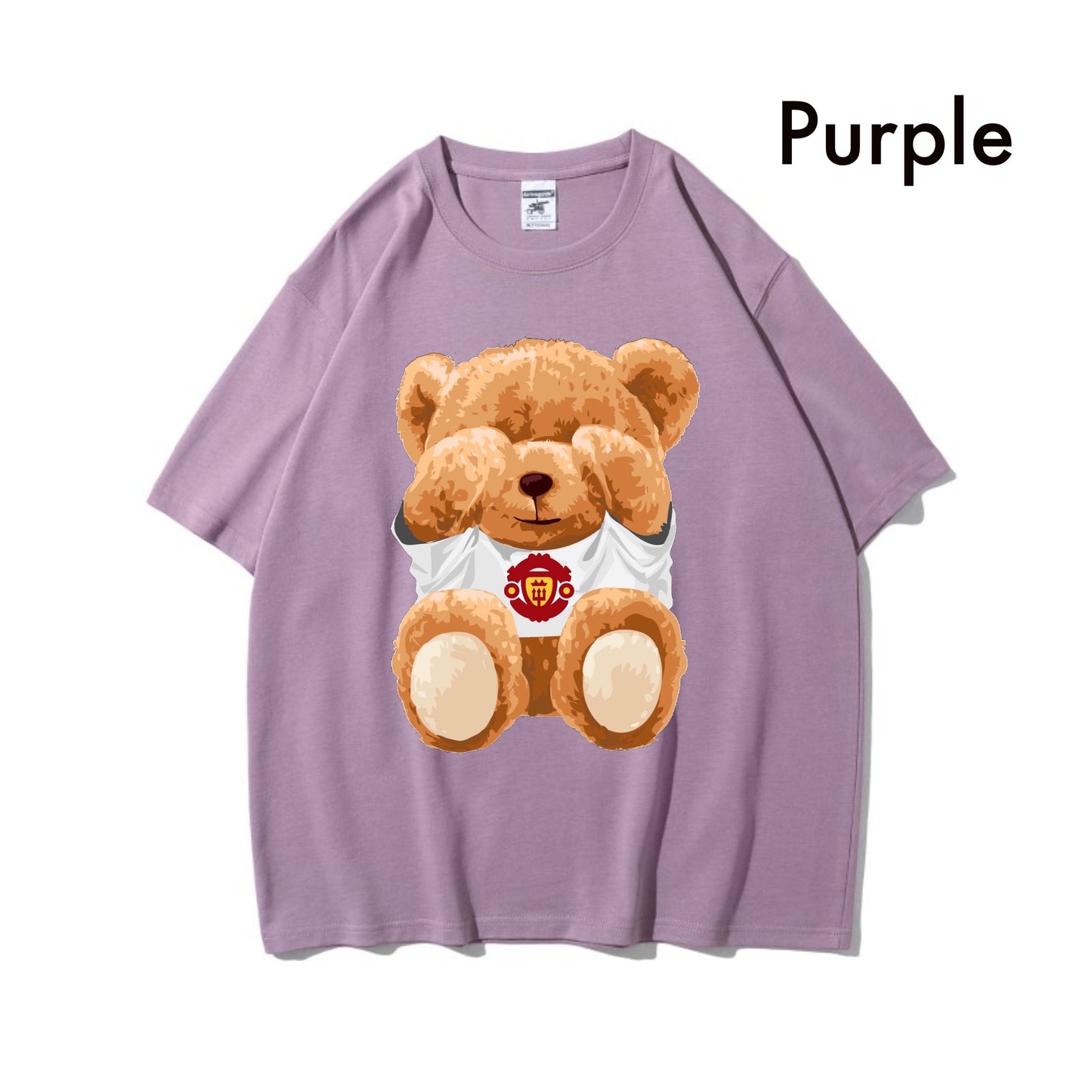 Etiquette Oversized T-Shirt - [0005] Shy Manu Bear