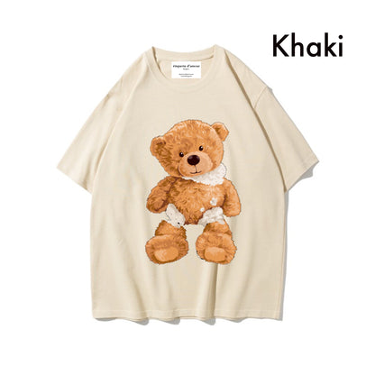 Etiquette Oversized T-Shirt - [0013] Torn Broken Bear