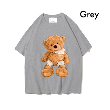 Etiquette Oversized T-Shirt - [0013] Torn Broken Bear