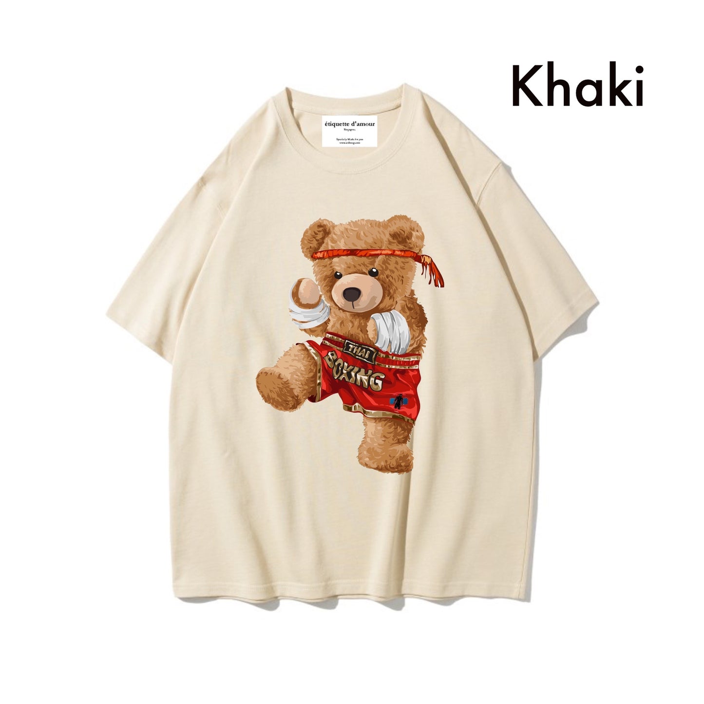 Etiquette Oversized T-Shirt - [0015] Muay Thai Bear