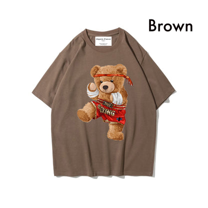 Etiquette Oversized T-Shirt - [0015] Muay Thai Bear