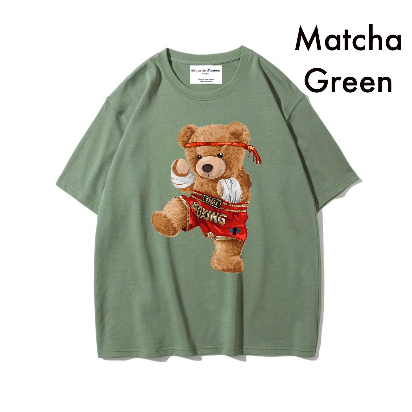 Etiquette Oversized T-Shirt - [0015] Muay Thai Bear